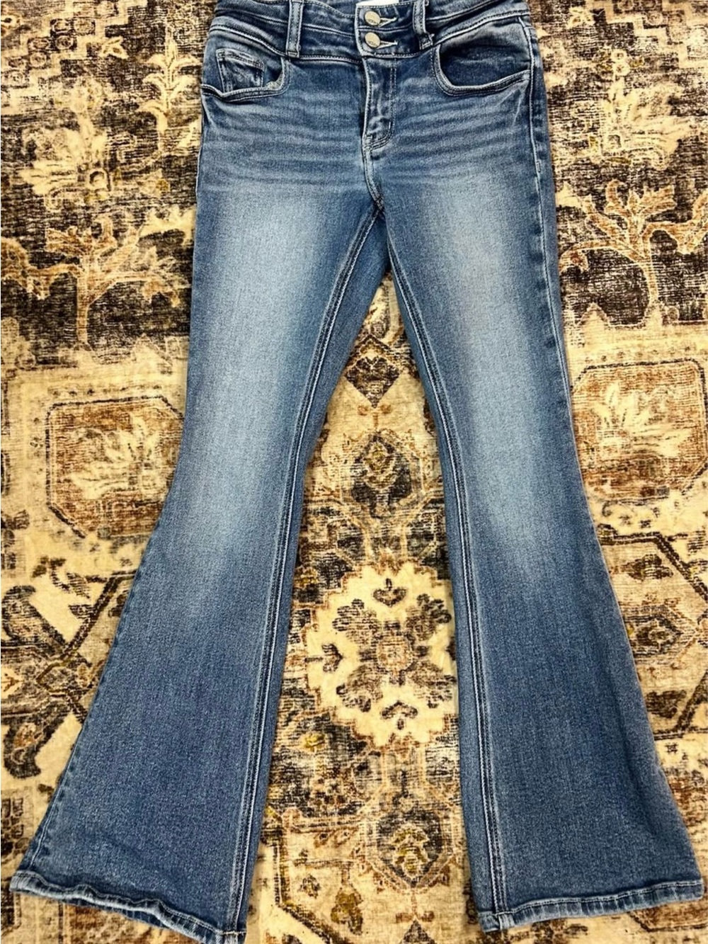BKE Girls Blue Flare Jeans